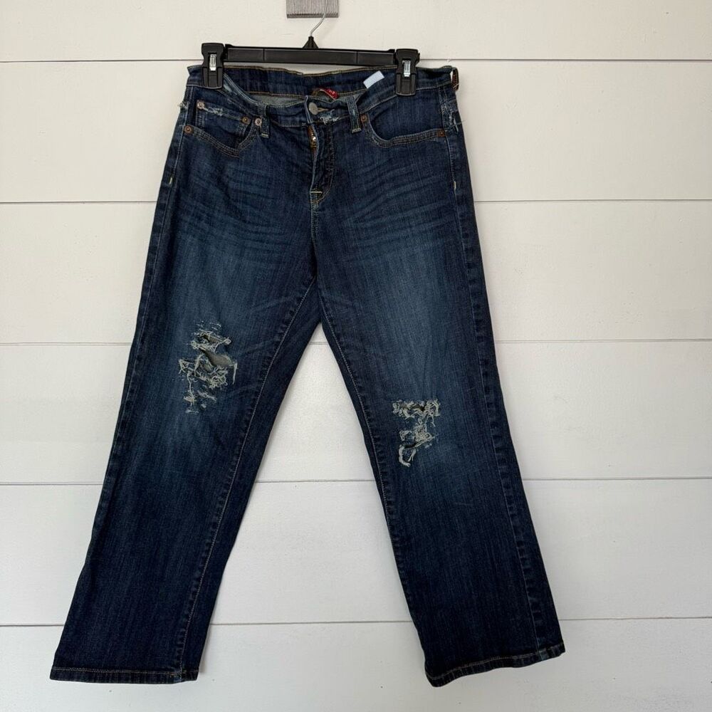 Lucky Brand Women’s 8/29 Y2K 2000s Cropped Distressed Jeans